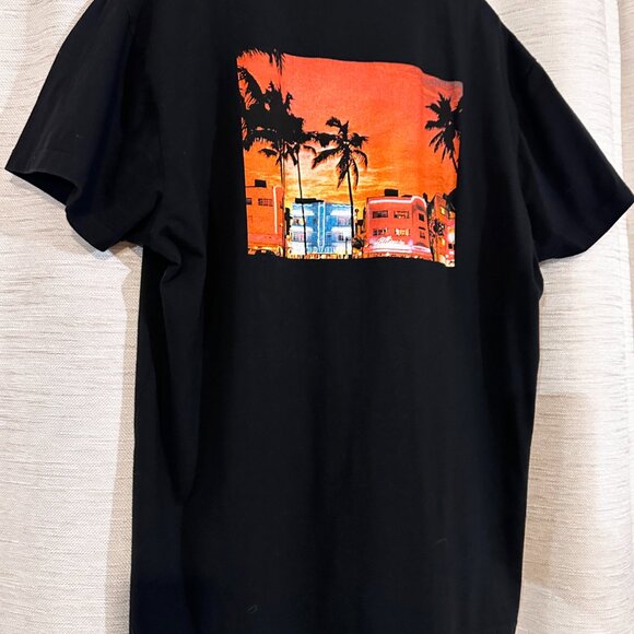 Billionaire Boys Club Glow Logo Tee with Miami Skyline Graphic - Picture 2 of 5
